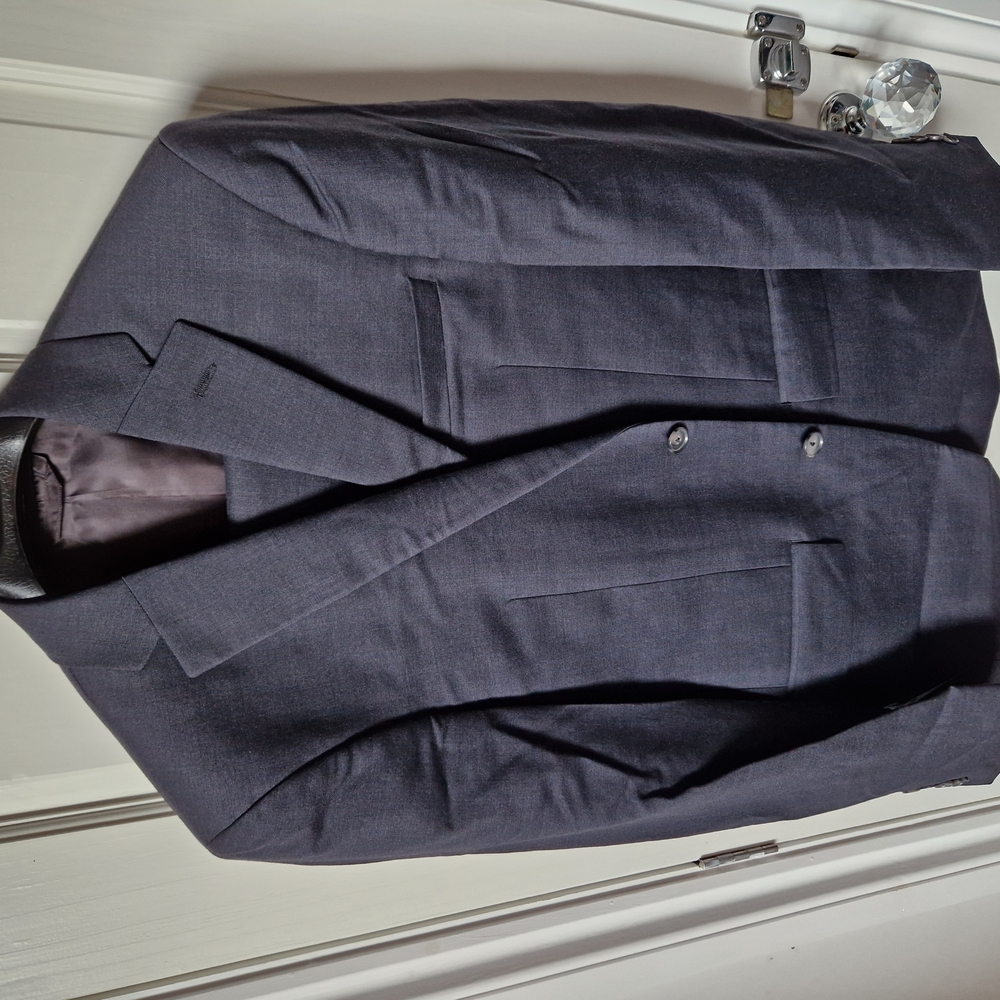 Charcoal Slim-Fit DKNY suit with Notched Lapels